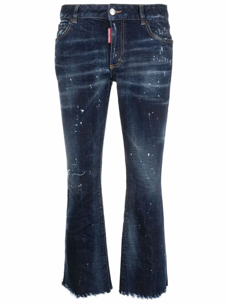  Dsquared2 Cropped Flared Jeans - Blue 