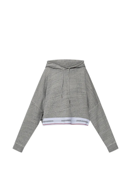  Dsquared2 Cropped Hoodie - Grey 