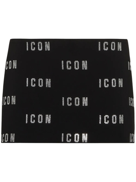  Dsquared2 Crystal-logo Mini Skirt - Black 
