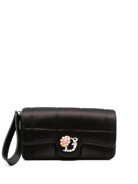  Dsquared2 D2 Statement Quilted Clutch Bag - Black 