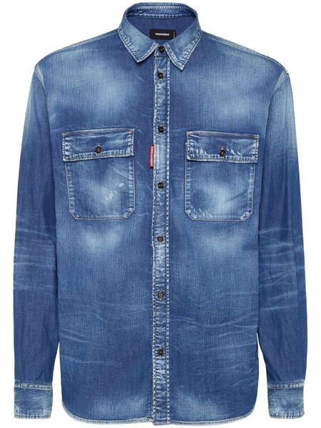  Dsquared2 Dark-wash Denim Shirt - Blue 