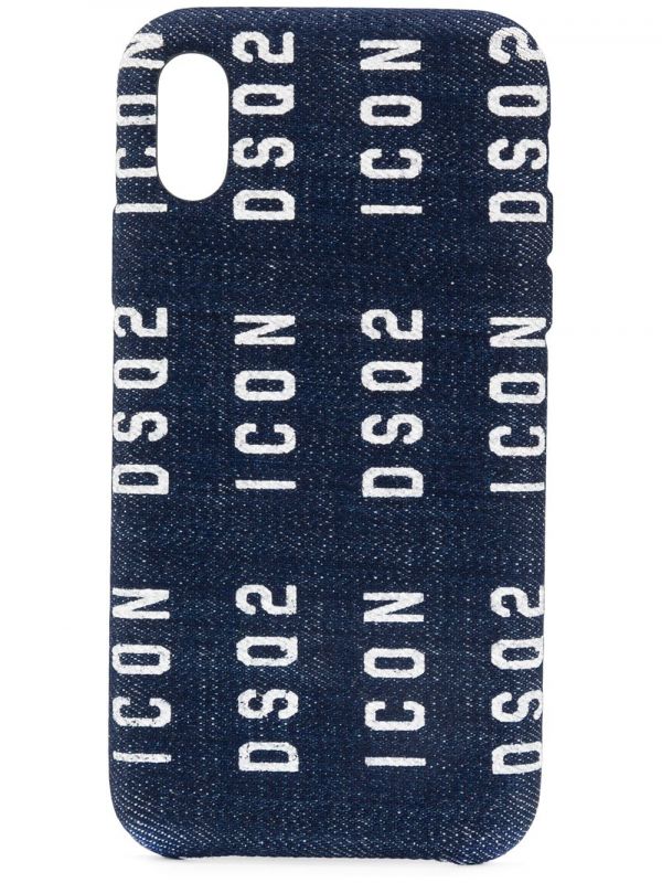  Dsquared2 Denim Logo Iphone X Case - Blue 