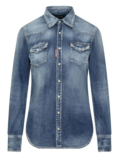  Dsquared2 Denim Western Shirt - Blue 