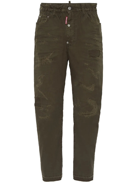  Dsquared2 Distress-effect Trousers - Green 