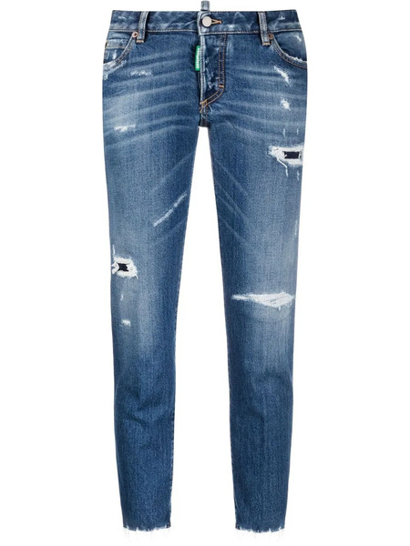 Dsquared2 Distressed Cropped Jeans - Blue 