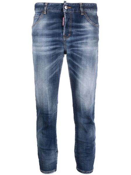  Dsquared2 Distressed Cropped Jeans - Blue 