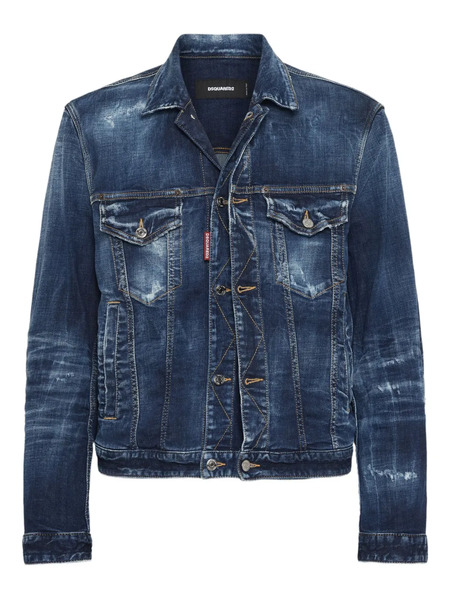  Dsquared2 Distressed Denim Jacket - Blue 