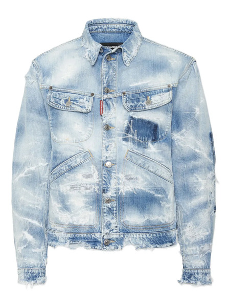  Dsquared2 Distressed Denim Jacket - Blue 