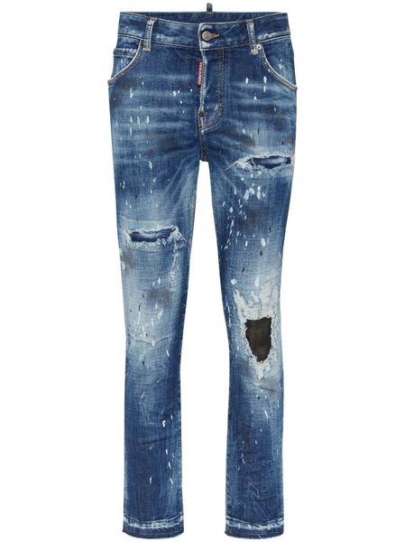  Dsquared2 Distressed Skinny Jeans - Blue 