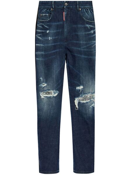  Dsquared2 Distressed Straight Jeans - Blue 