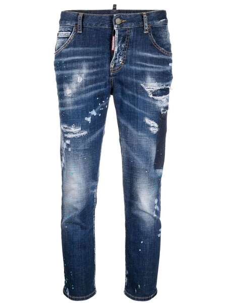  Dsquared2 Distressed-style Skinny Jeans - Blue 