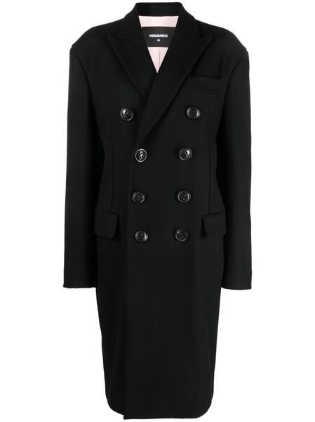 Dsquared2 Double-breasted Coat - Black 