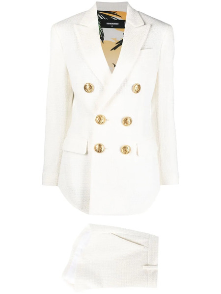  Dsquared2 Double-breasted Two-piece Suit - White 