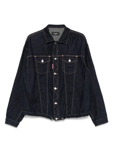 Dsquared2 Drawstring Denim Jacket - Blue 