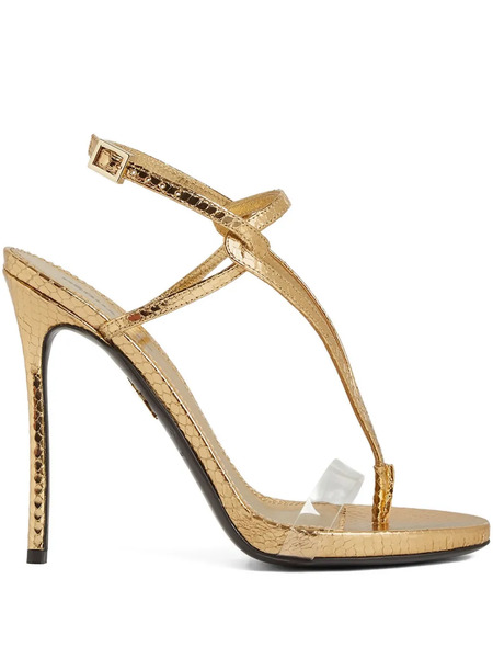  Dsquared2 Embossed Heeled Sandals - Gold 