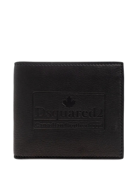  Dsquared2 Embossed Logo Leather Wallet - Black 