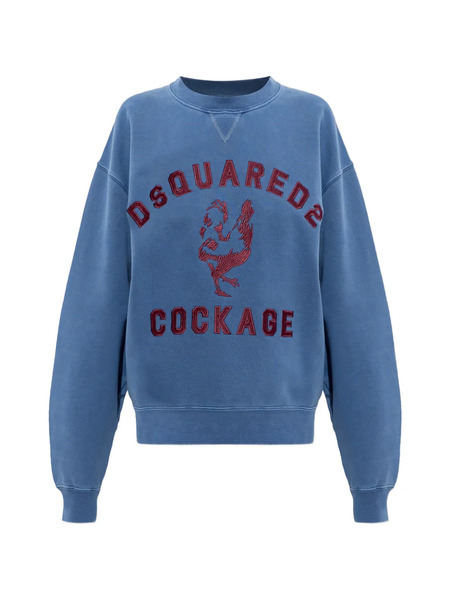  Dsquared2 Embroidered Crew Neck Sweatshirt - Blue 