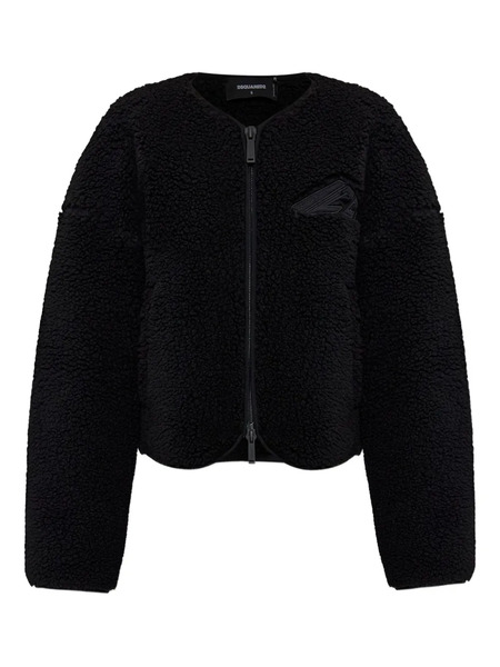  Dsquared2 Embroidered Fleece Jacket - Black 