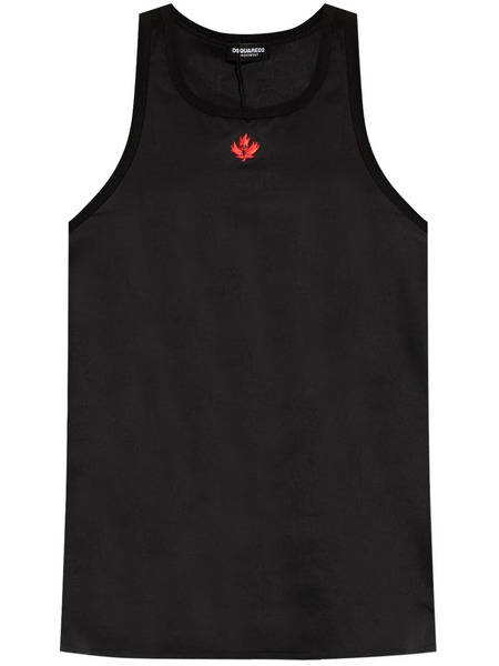 Dsquared2 Embroidered-logo Cotton Top - Black 