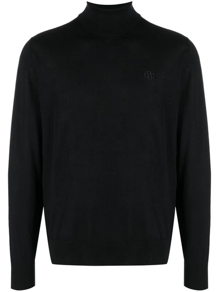  Dsquared2 Embroidered Monogram Roll Neck Jumper - Black 