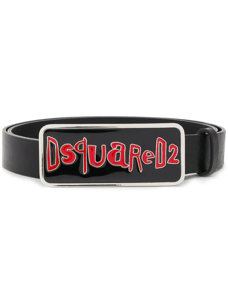  Dsquared2 Enamelled Buckle Belt - Black 