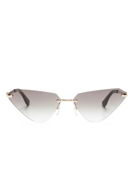  Dsquared2 Eyewear Hype Cat-eye Frame Sunglasses - Gold 