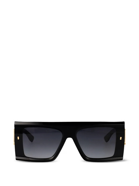  Dsquared2 Eyewear Rectangle-frame Logo-detail Sunglasses - Black 