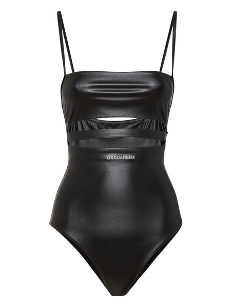  Dsquared2 Faux-leather Swimsuit - Black 
