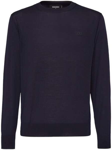 Dsquared2 Fine-knit Crew-neck Jumper - Blue 