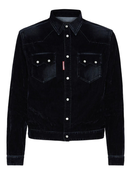  Dsquared2 Flocked Denim Jacket - Blue 