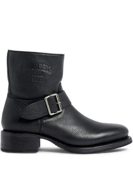  Dsquared2 Harley Buckle Ankle Boots - Black 