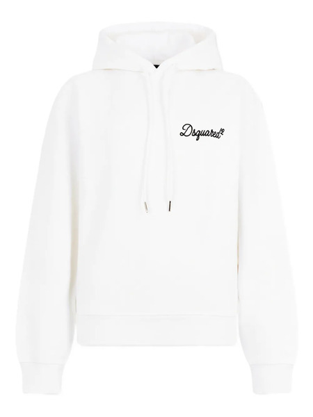  Dsquared2 Hooded Long-sleeve Hoodie - White 