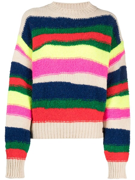  Dsquared2 Horizontal-stripe Chunky-knit Jumper - Blue 
