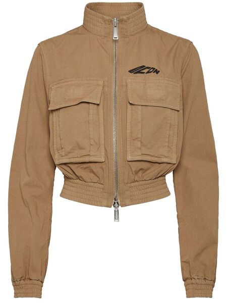  Dsquared2 Icon Cropped Jacket - Neutrals 