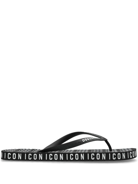  Dsquared2 Icon Flip Flops - Black 