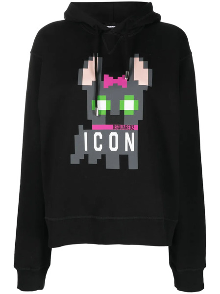  Dsquared2 Icon Hilde Cotton Hoodie - Black 