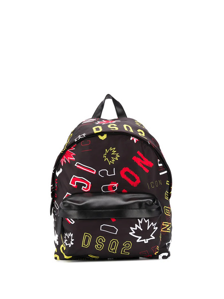  Dsquared2 Icon Print Backpack - Black 