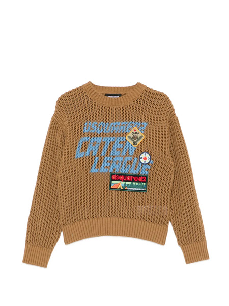  Dsquared2 Kids Appliqué-patch Sweater - Brown 