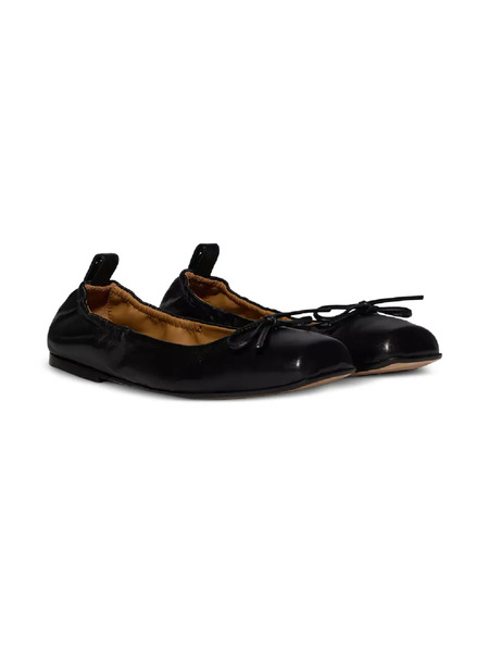  Dsquared2 Kids Bow-detail Square-toe Ballerinas - Black 