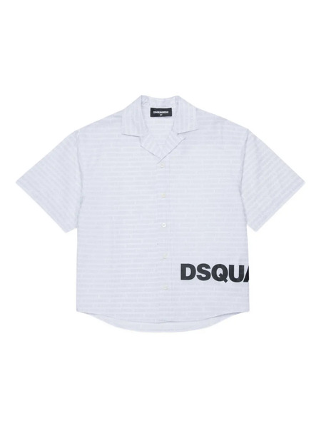  Dsquared2 Kids Buttoned Print Shirt - White 