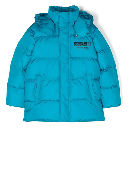  Dsquared2 Kids Chest Logo-print Padded Jacket - Blue 