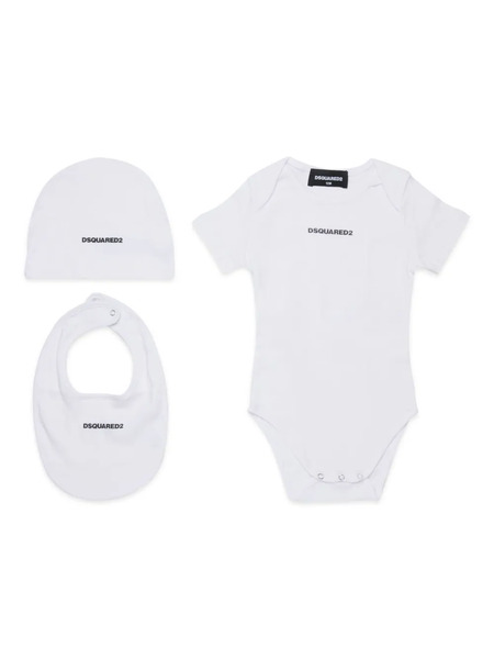  Dsquared2 Kids Cotton Babygrow (set Of Three) - White 