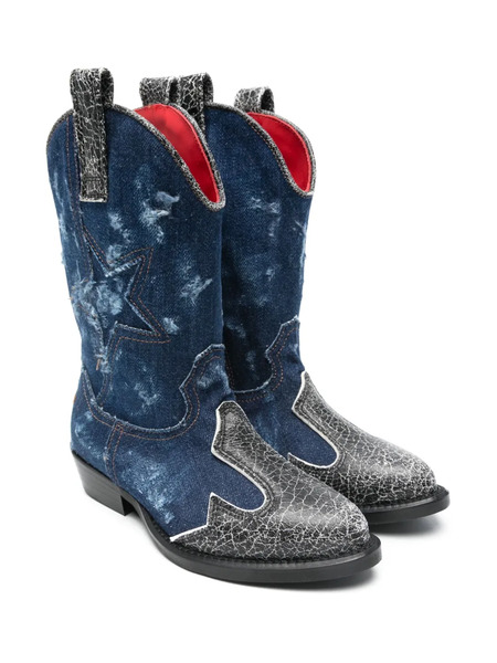  Dsquared2 Kids Cowboy Boots - Blue 