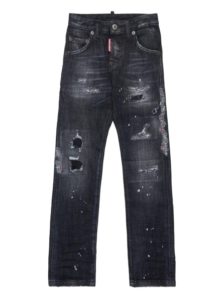  Dsquared2 Kids Distressed Patchwork Junior Jeans - Black 