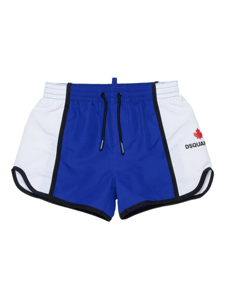  Dsquared2 Kids Drawstring Panel Swim Shorts - Blue 