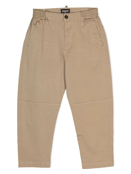  Dsquared2 Kids Elasticated-waistband Cotton Trousers - Neutrals 