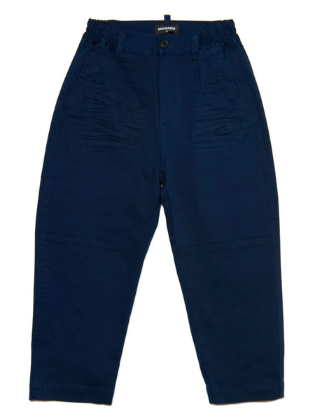  Dsquared2 Kids Elasticated-waistband Tapered Trousers - Blue 