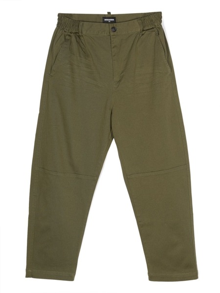  Dsquared2 Kids Elasticated-waistband Tapered Trousers - Green 