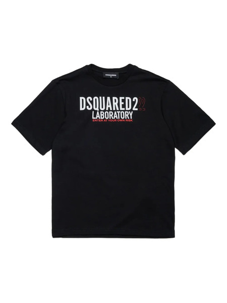  Dsquared2 Kids Graphic-print Cotton T-shirt - Black 