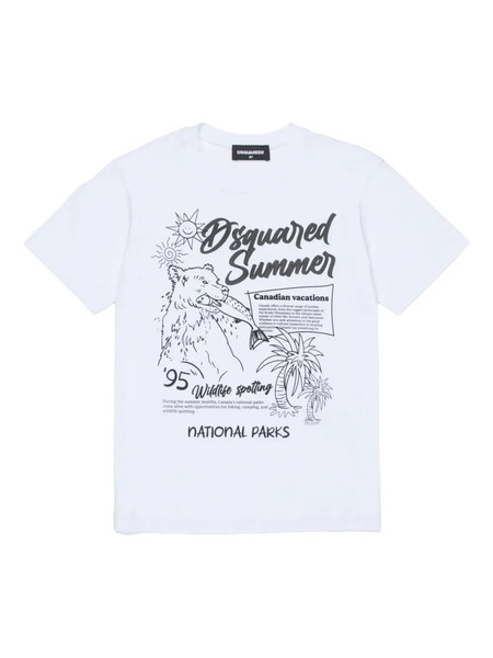  Dsquared2 Kids Graphic Print T-shirt - White 